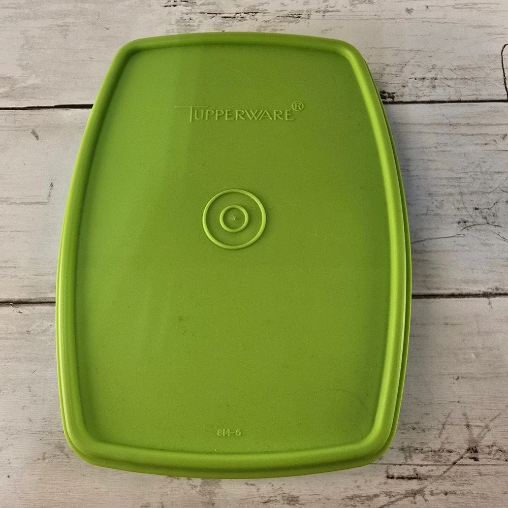 Tupperware Slim Pitcher Blue Lid 2L & Rectangular Container Green Lid 814-5 Set